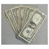 10 SILVER CERTIFICATES