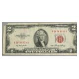2 DOLLAR US LEGAL TENDER VF INK TEAR