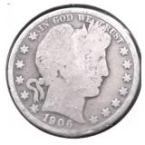 1906 BARBER HALF DOLLAR G
