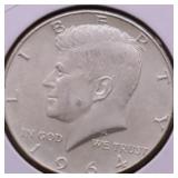 1964 CHOICE BU KENNEDY HALF DOLLAR