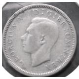1939 G BRIT SILVER 6 PENCE XF
