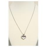 STERLING SILVER HEART NECKLACE