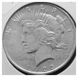 1922 PEACE DOLLAR XF
