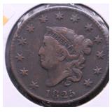 1825 LARGE CENT VF