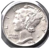 1941 GEM BU MERCURY DIME
