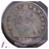 1845  SEATED DIME G