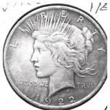 1922 PEACE DOLLAR VF