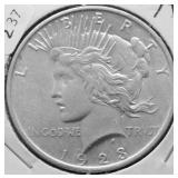 1923 PEACE DOLLAR AU