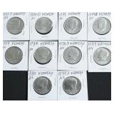 10 CLAD KENNEDY HALF DOLLARS