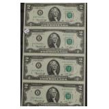 CHOICE BU UNCUT SHEET OF 2 $ STAR FEDERAL RESERVE