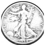 1934 S WALKING HALF DOLLAR VG