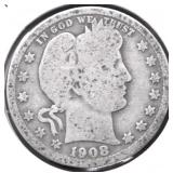 1908 BARBER QUARTER G