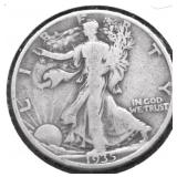 1935 D WALKING HALF DOLLAR VG