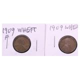 2 1909 LINCOLN CENTS