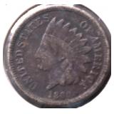 1860 INDIAN HEAD CENT VF DETAILS