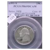 1991 S PCGS PF69DC WASHINGTON QUARTER