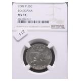 2002 NGC MS67 STATE QUARTER