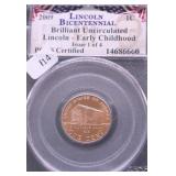 2009 PCGS GEM BU FORMATIVE YEARS LINCOLN CENT