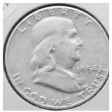1954 D FRANKLIN HALF DOLLAR VG