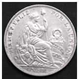 1916 PERU SILVER SOL XF