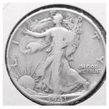 1941 WALKING HALF DOLLAR VG