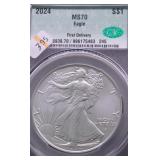 2024 CAC MS70 SILVER EAGLE