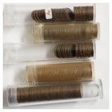 4 ROLLS OF WHEAT CENTS
