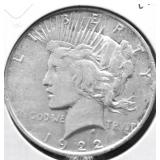 1922 PEACE DOLLAR VF