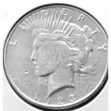 1923 S  PEACE DOLLAR VF