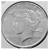 1924 PEACE DOLLAR XF