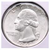 1942 D GEM BU WASHINGTON QUARTER