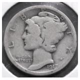 1917 MERCURY DIME VG