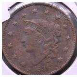 1836 LARGE CENT XF DETAILS