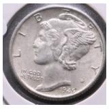 1945 CHOICE BU MERCURY DIME