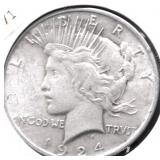 1924 PEACE DOLLAR XF