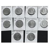10 CLAD KENNEDY HALF DOLLARS