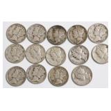 14 SILVER DIMES