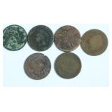 6 INDIAN HEAD CENTS