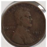 1913 D LINCOLN CENT VF