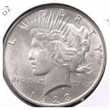 1923 CHOICE BU PEACE DOLLAR