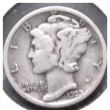 1923 MERCURY DIME VF
