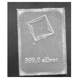 1 GRAM .999 SILVER BAR
