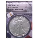 2023 ANACS MS70 SILVER EAGLE