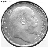 1905 INDIA SILVER RUPEE AU