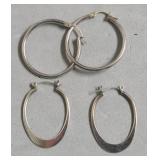 STERLING SILVER HOOP EAR RINGS