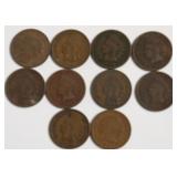 10 INDIAN HEAD CENTS