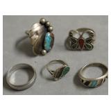 STERLING SILVER RING ASSORTMENT