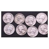 8 SILVER QUARTERS