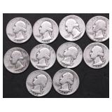 10 SILVER QUARTERS
