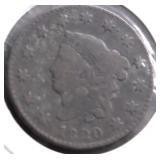 1820 LARGE CENT F